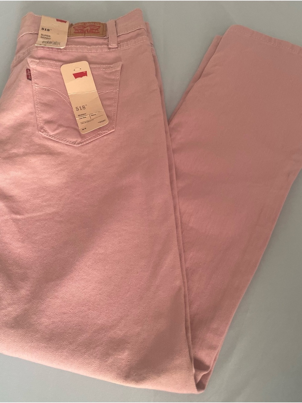 Levi's 518 Women's Soft Pink Straight Leg Jeans
